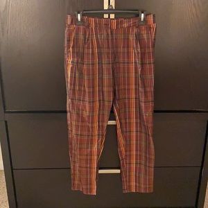 ASOS Neutral Colored Plaid Pants